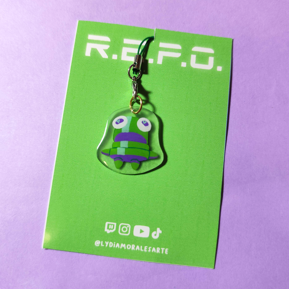 Charm REPO – Fanart acrílico del videojuego indie (varios colores)