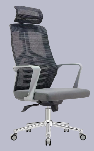 Ergonomic High-Back Office Chair with Adjustable Headrest and Lumbar Support