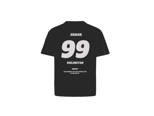 UNLIMITED 99 BLACK T-SHIRT 