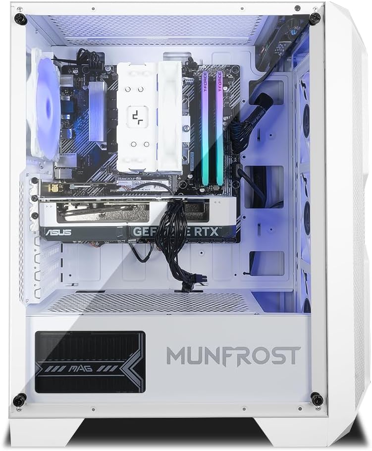 Pride Gaming | PC Gamer White Wolf Luft/NVIDIA GeForce RTX 4060 / AMD Ryzen 5 5500 / 32GB RAM / 1TB SSD / 650W 80+ Bronze/