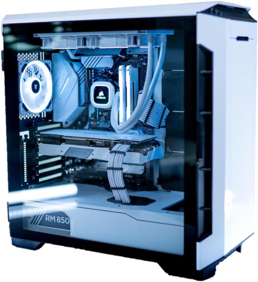 Genérico Pc Gamer Blanca Ryzen 5 5600x RTX 4060 Ti Enfriamiento Líquido 64gb RAM 1 TB NVME SSD