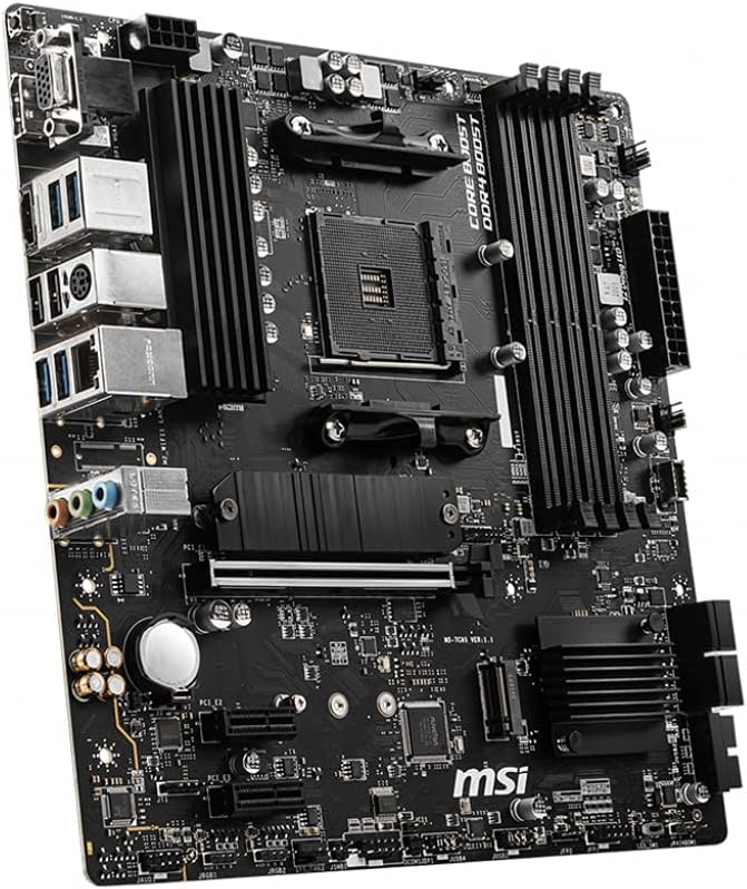 MSI B550M Pro-VDH Motherboard AMD B550 AM4 Micro ATX DDR4-SDRAM Motherboard