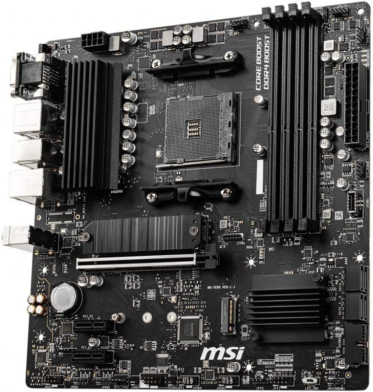 MSI B550M Pro-VDH Motherboard AMD B550 AM4 Micro ATX DDR4-SDRAM Motherboard