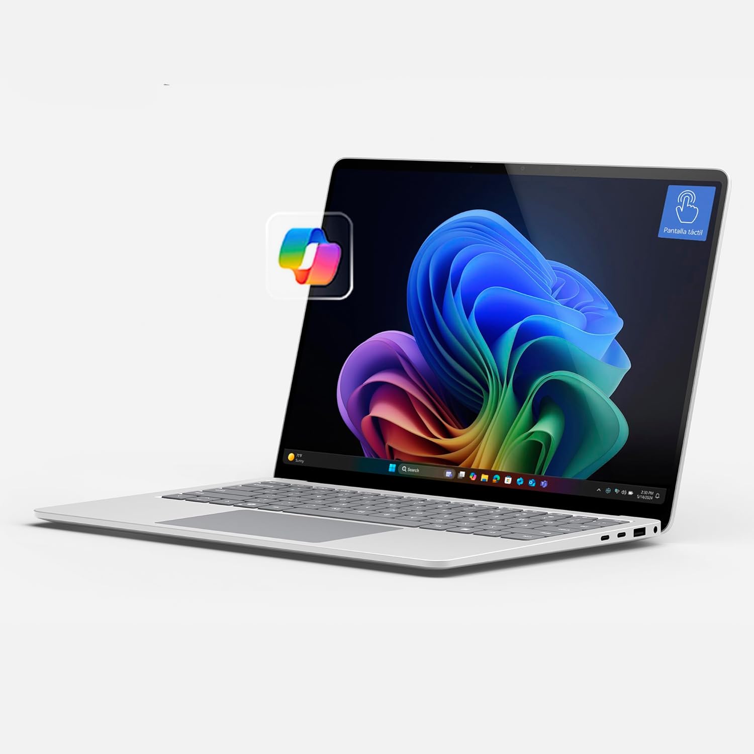 Microsoft Surface Laptop Copilot+ PC Snapdragon X Plus 16GB RAM 256GB SSD Pantalla tactil 13.8i Color Platino