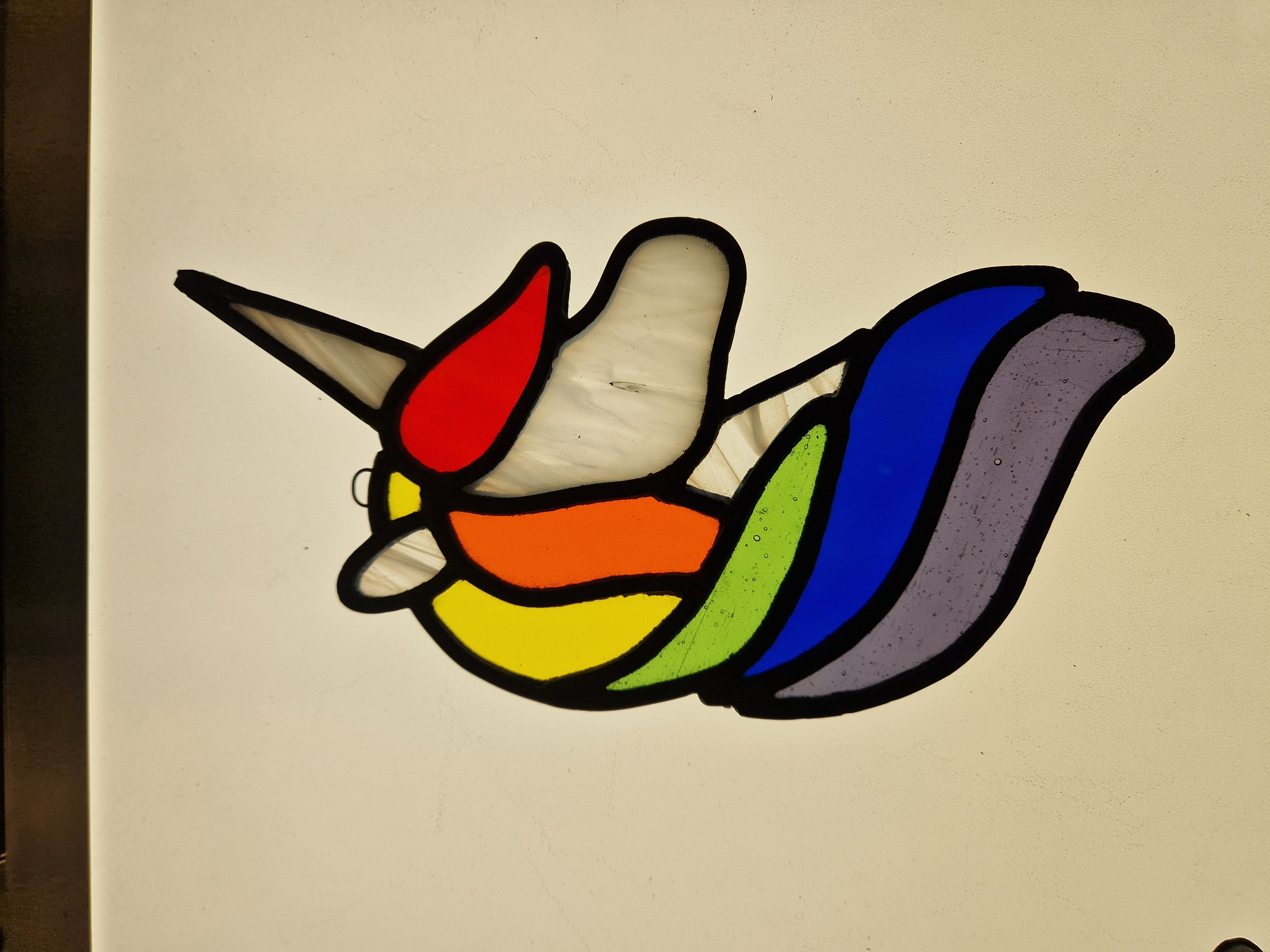 Stained Glass Unicorn Suncatcher