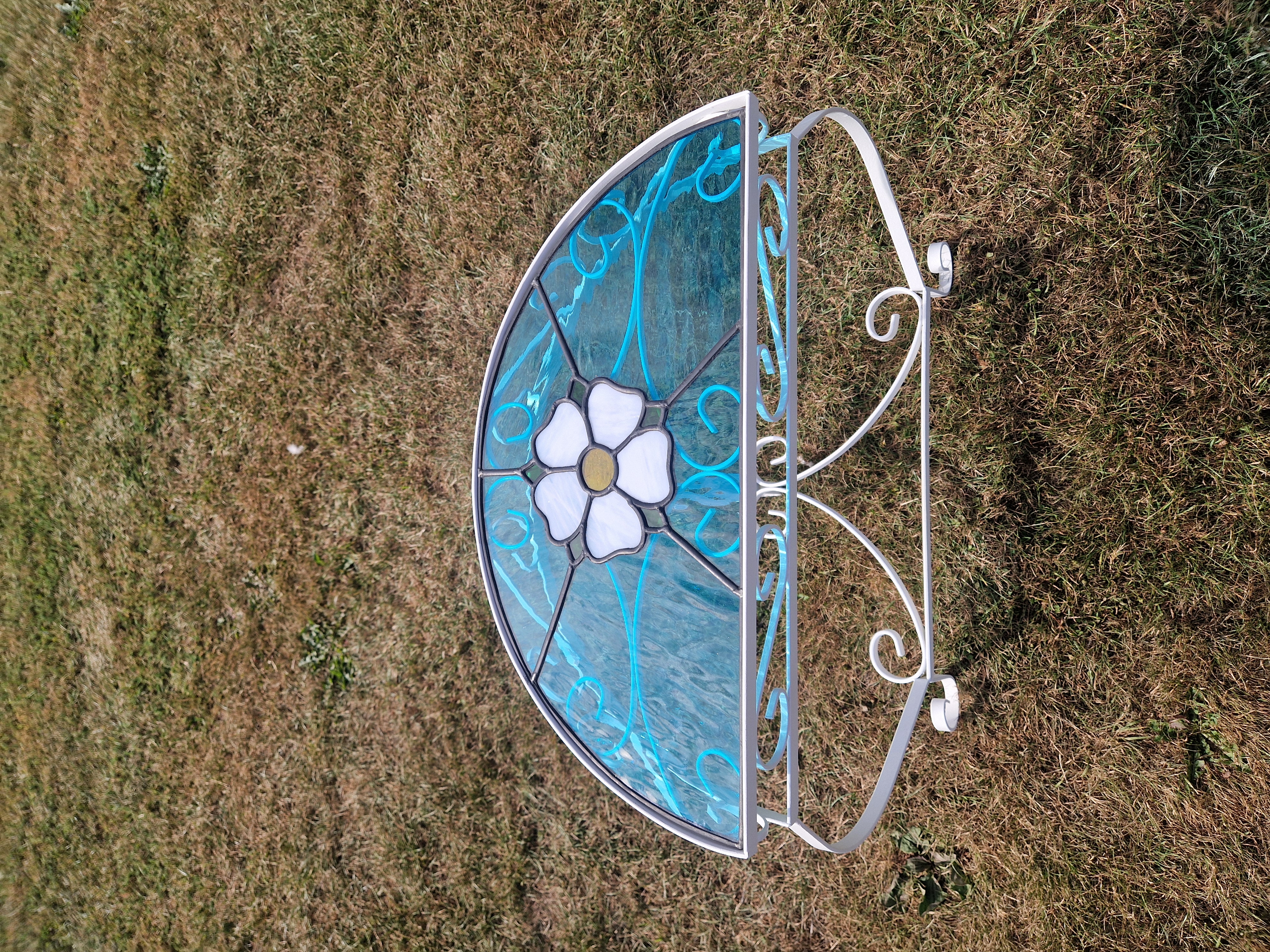 Stained Glass Yorkshire Rose Table