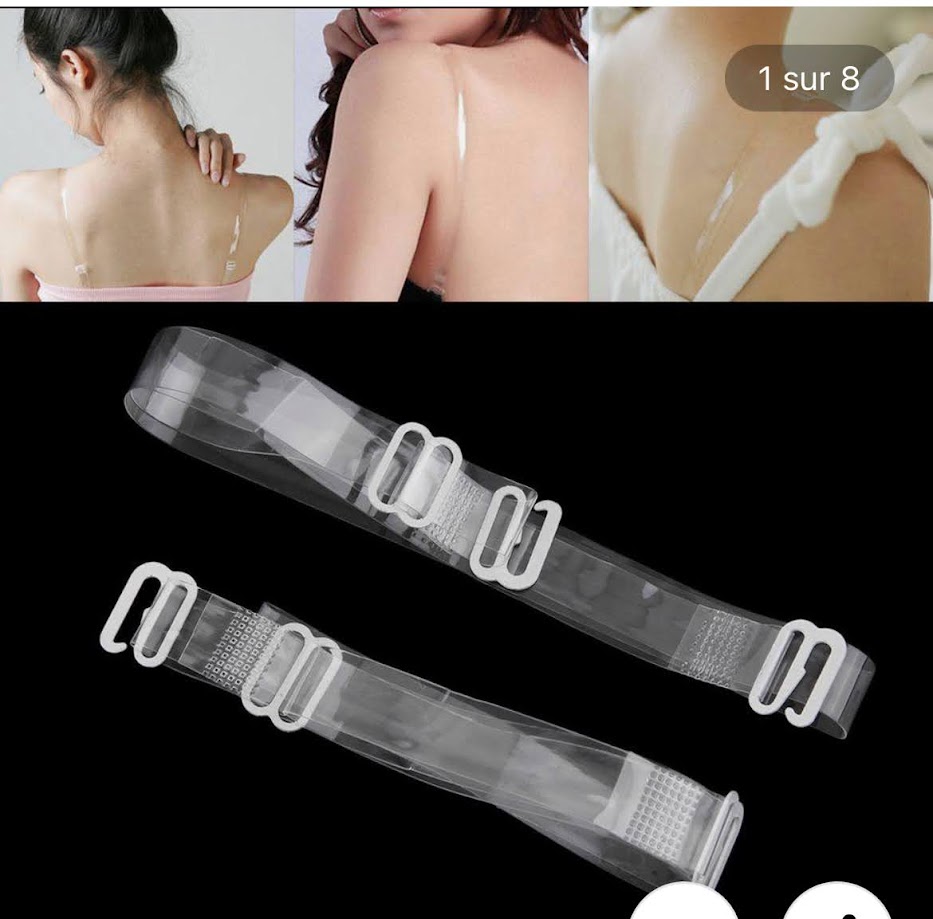 2 x Bretelles transparentes