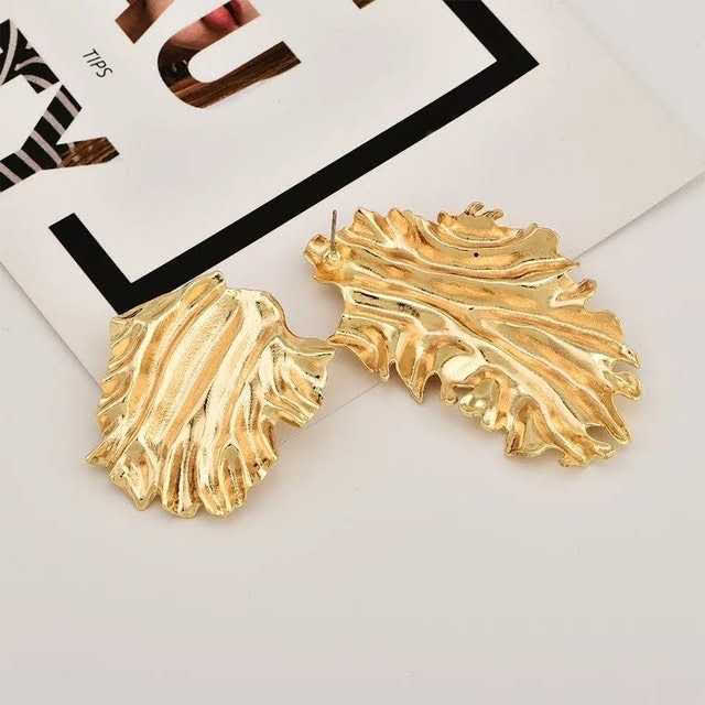 Boucles d'oreilles en forme de feuille