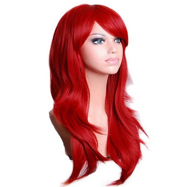 Perruque rouge longue