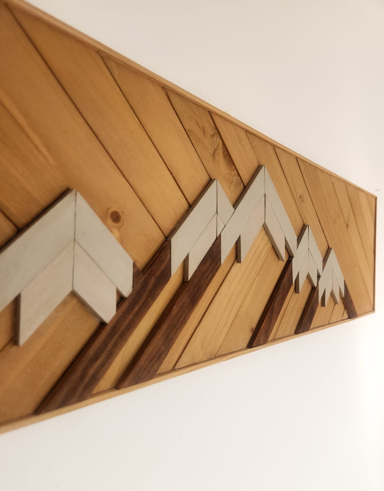 Tableau montagne en bois