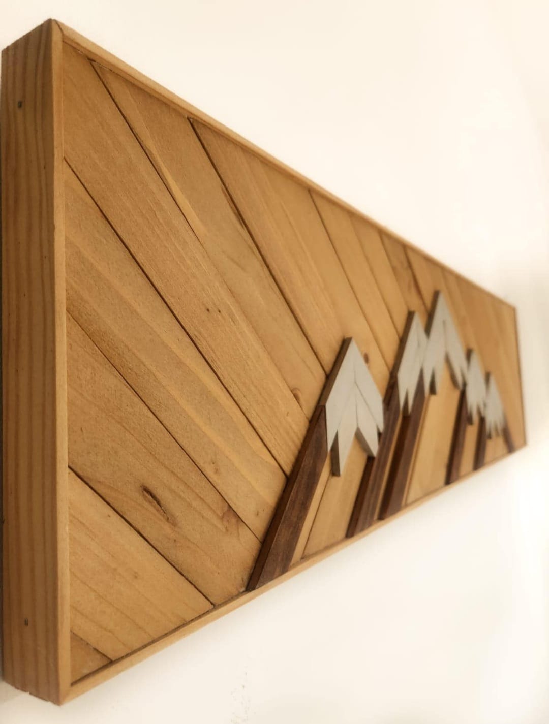 Tableau montagne en bois