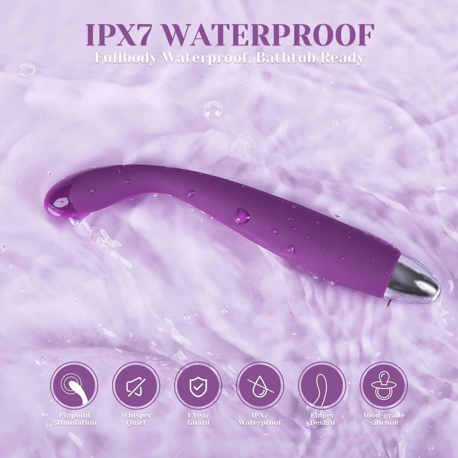 G Spot Vibrator - 8 Seconds to Climax Finger Shaped Waterproof Vibes for Women - 5 * 5 Vibrations Clit Nipple Personal Massagers 