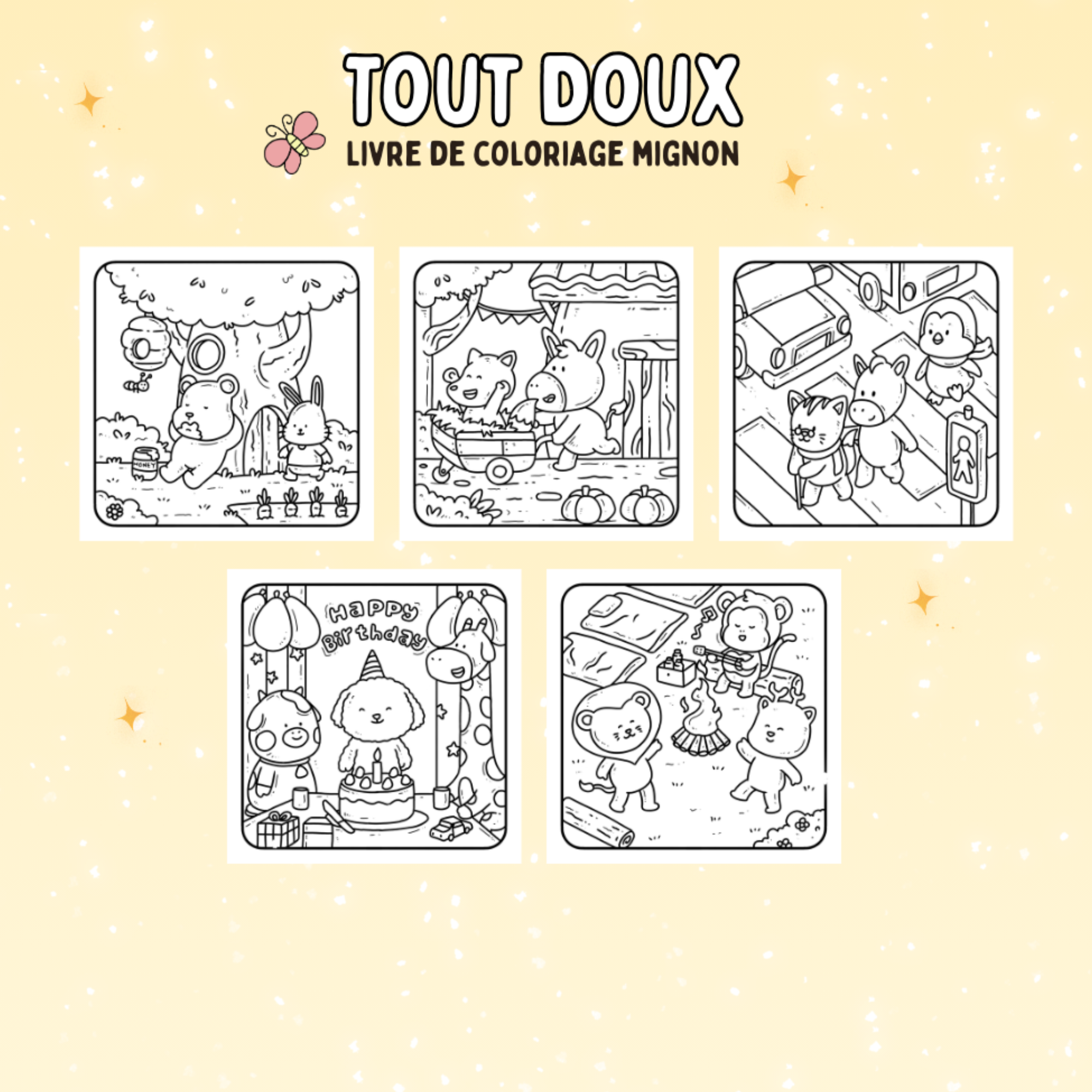 Tout Doux livre de coloriage mignon