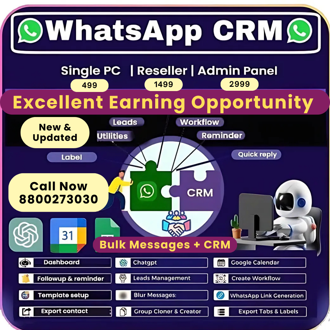 WhatsApp Tab CRM Software Admin Panel