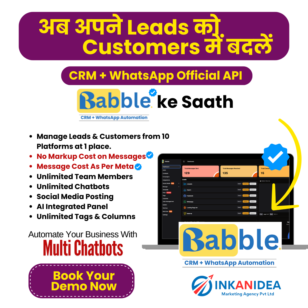 Babble CRM + WhatsApp Automation- 1-Yr Subscription