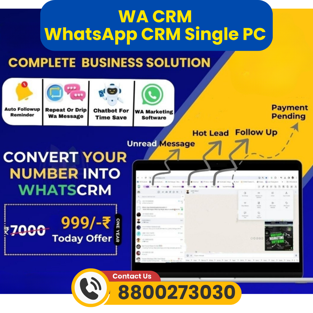 WhatsApp Tab CRM Software