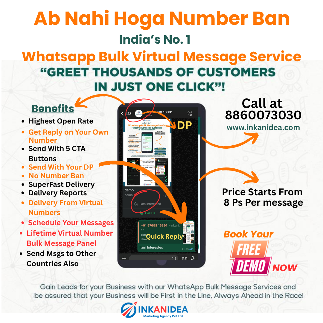WhatsApp Bulk Button Message Service 1lakh Message Credit