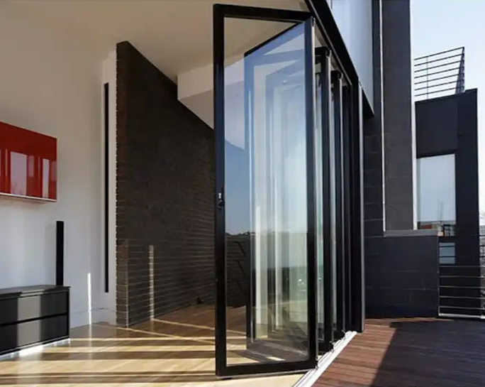 Aluminum Folding Doors - Opens from center