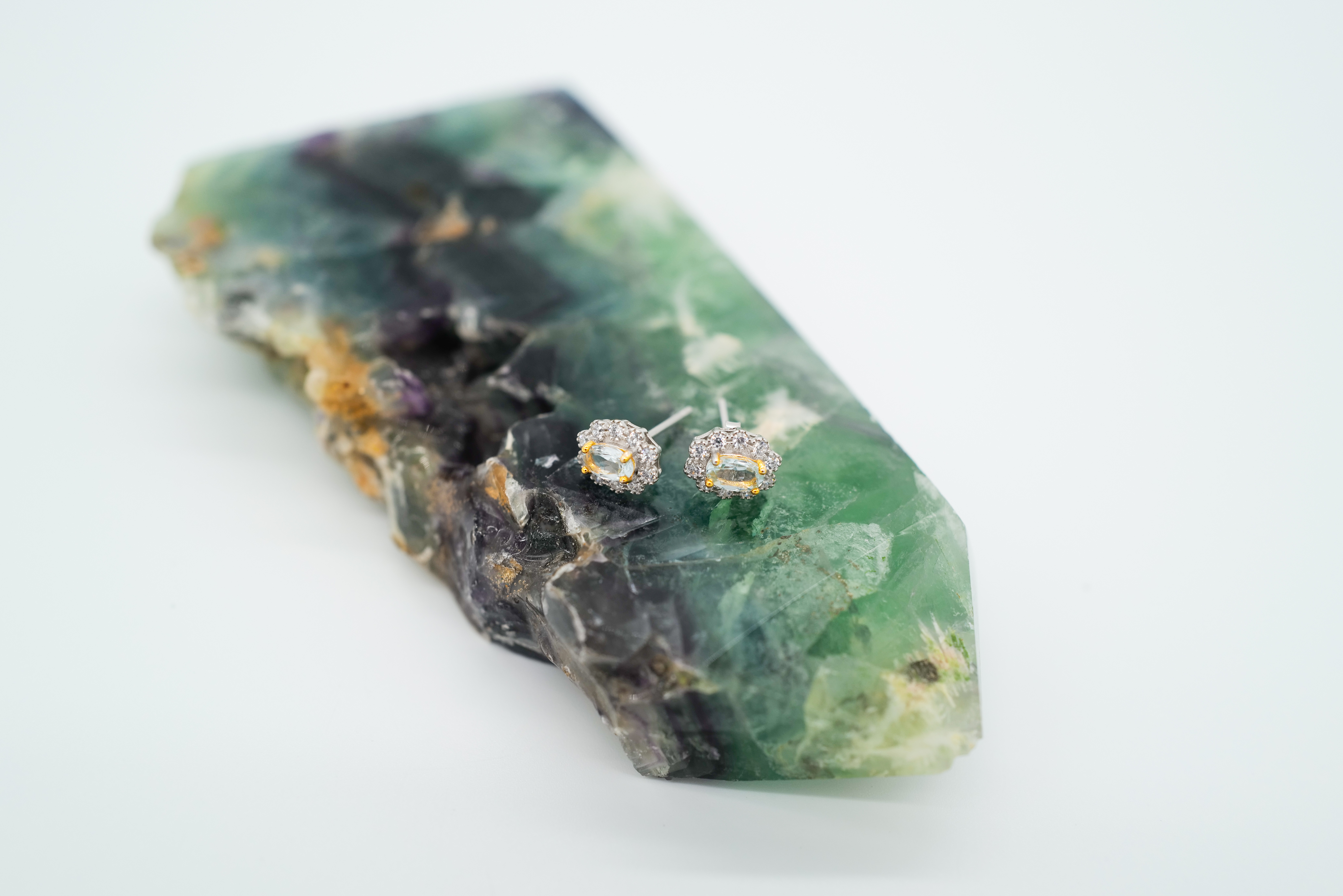 Pendientes de aguamarina