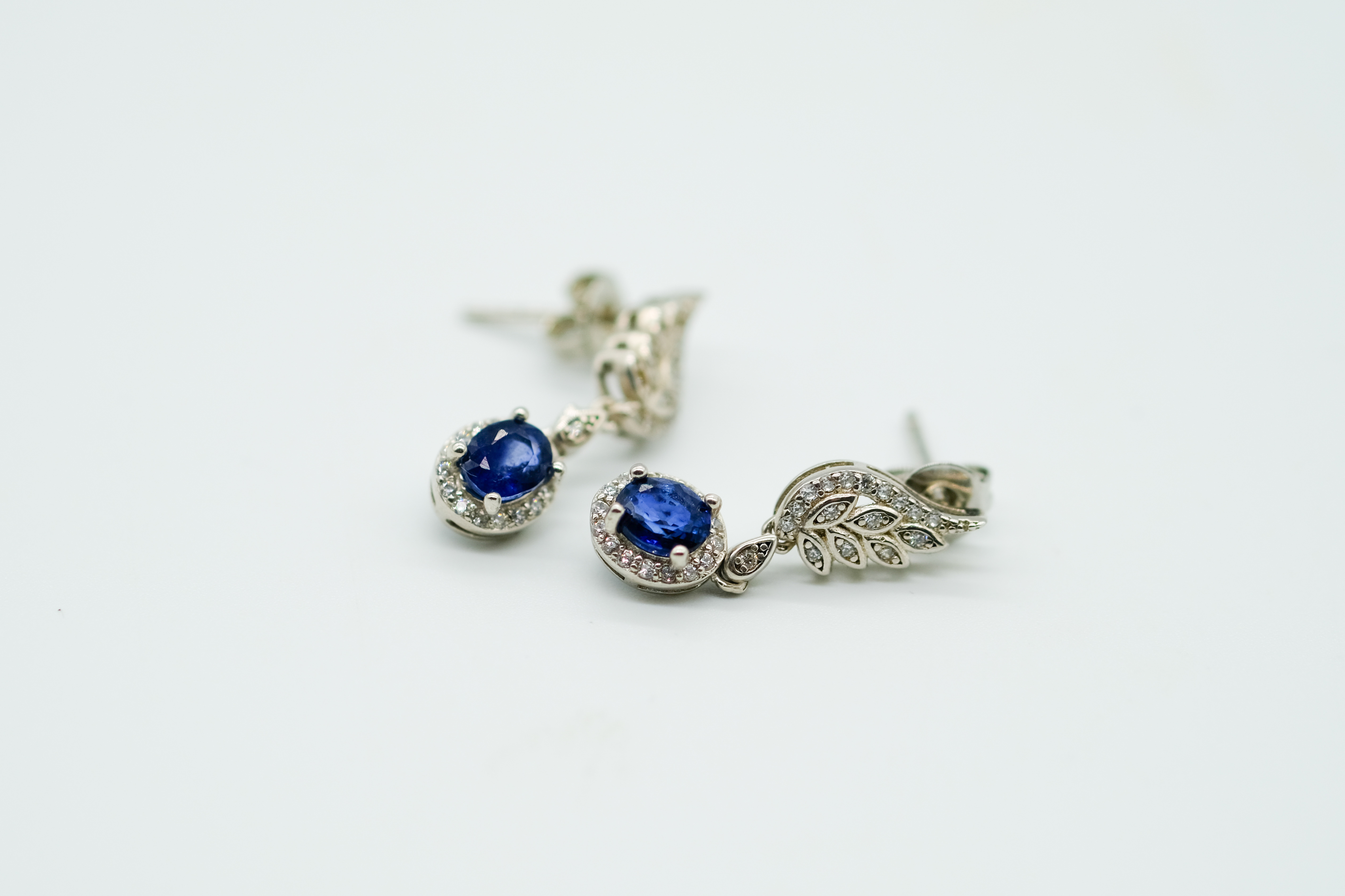 Pendientes con zafiro