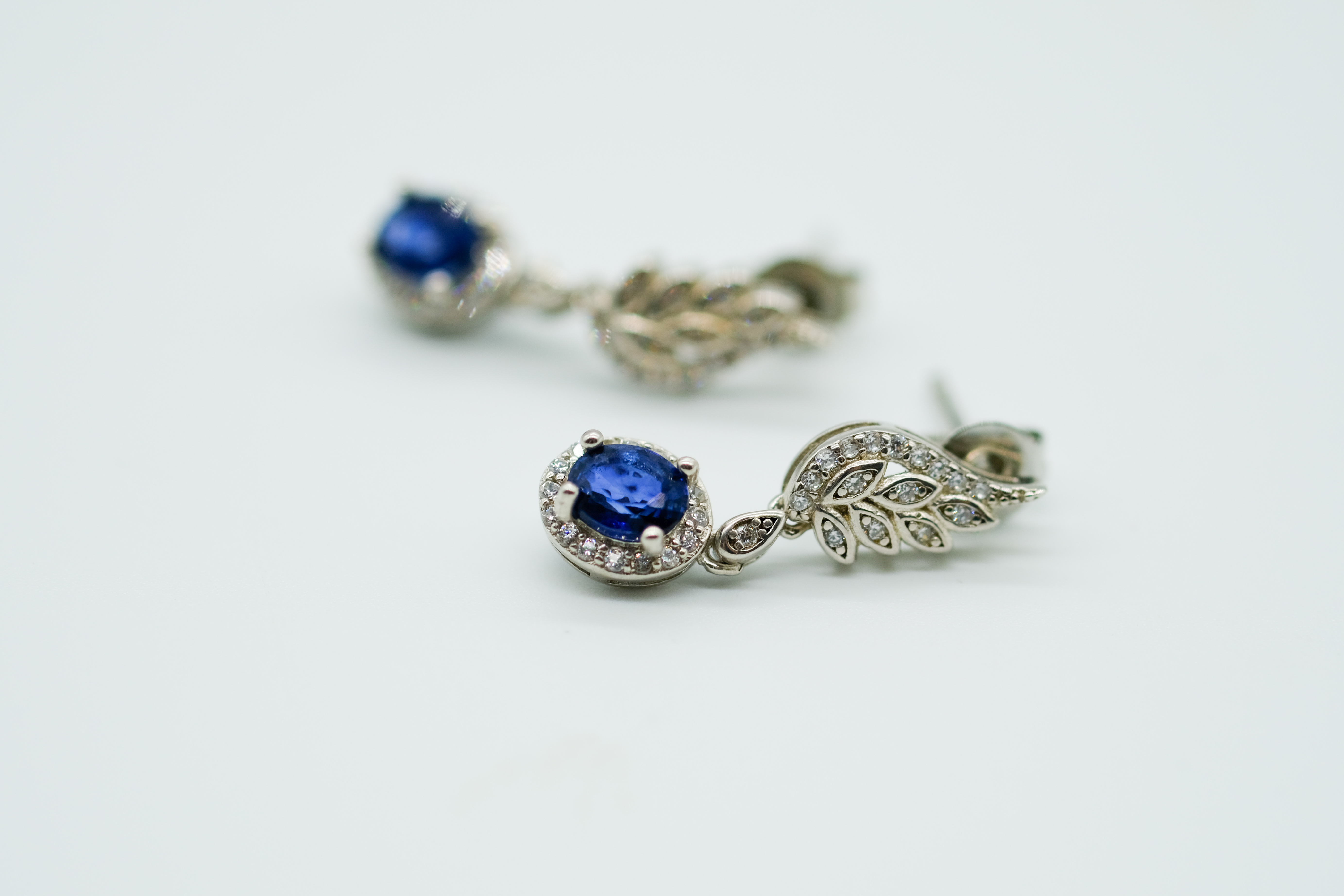 Pendientes con zafiro