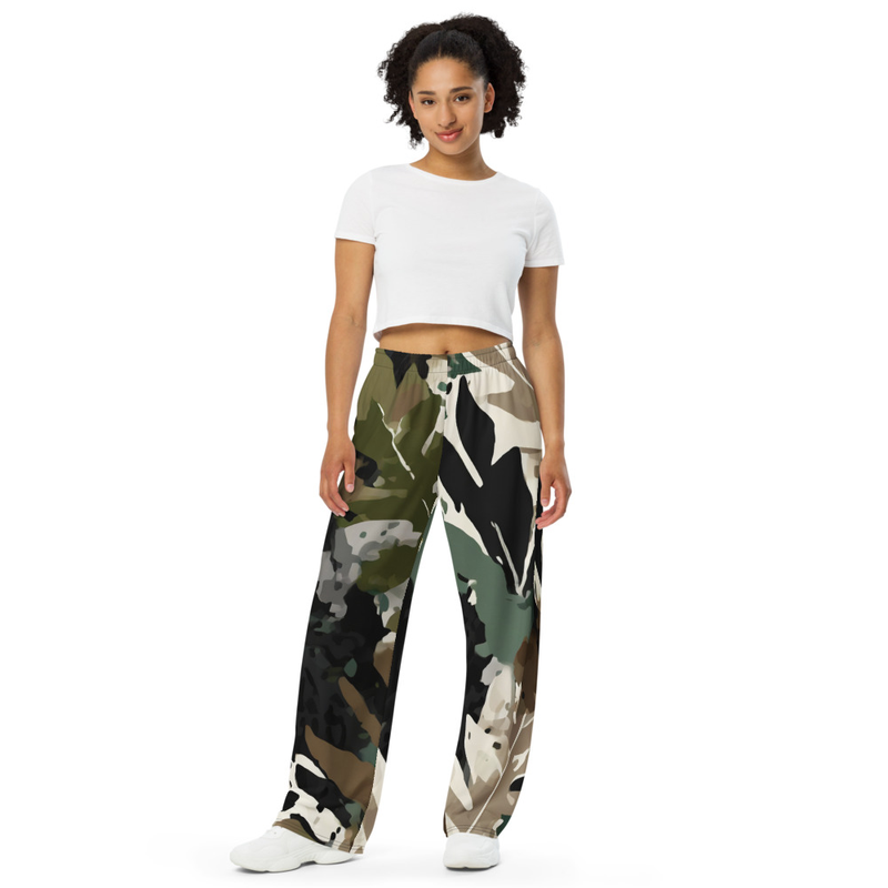 Camo Joes Camouflage Wide-Leg Pants