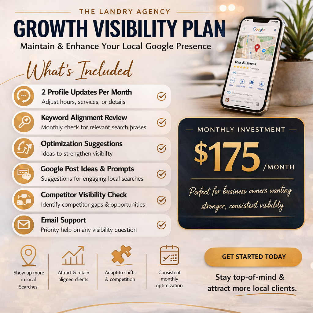 Google Visibility Maintenance Support (monthly plans)