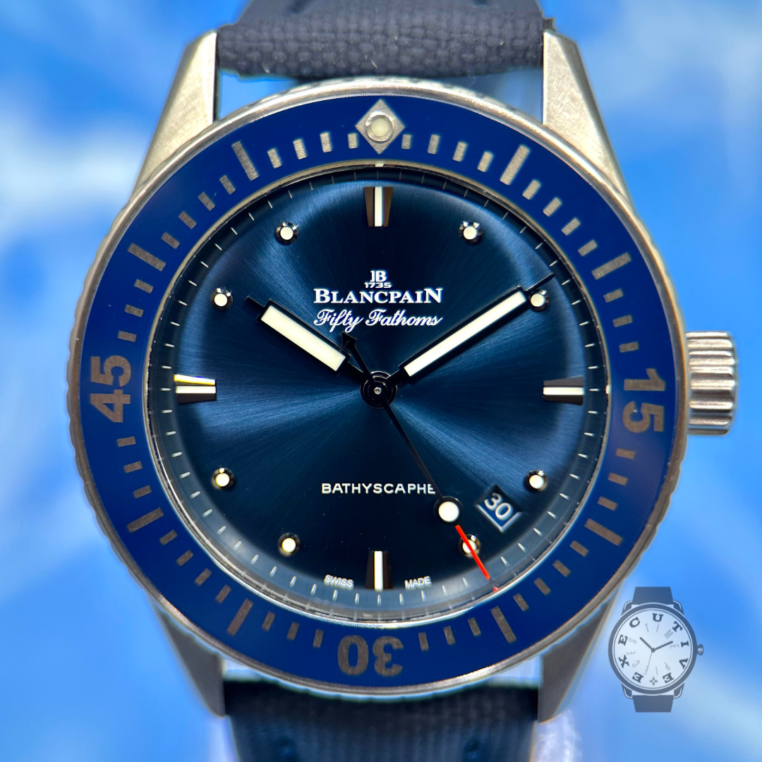 Blancpain Fifty Fathoms Bathyscaphe Blue Dial 38mm 