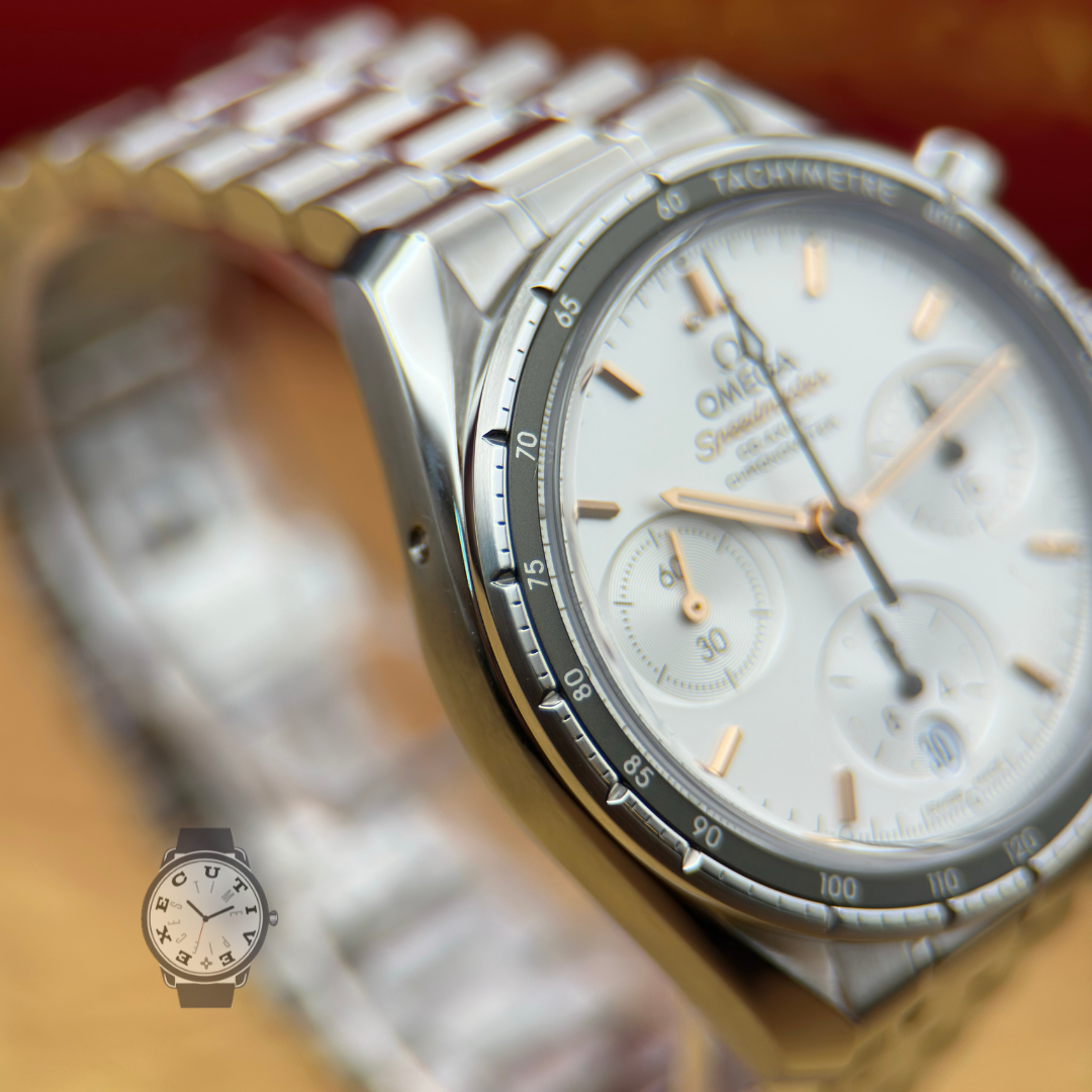 Omega Speedmaster 38 Chronograph Silver Dial