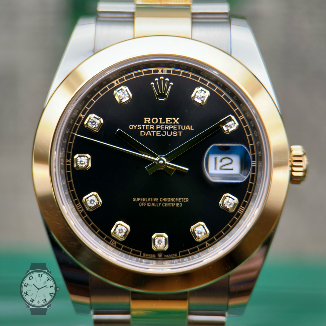 Rolex Datejust 41 Two-Tone Black Diamond Dial 