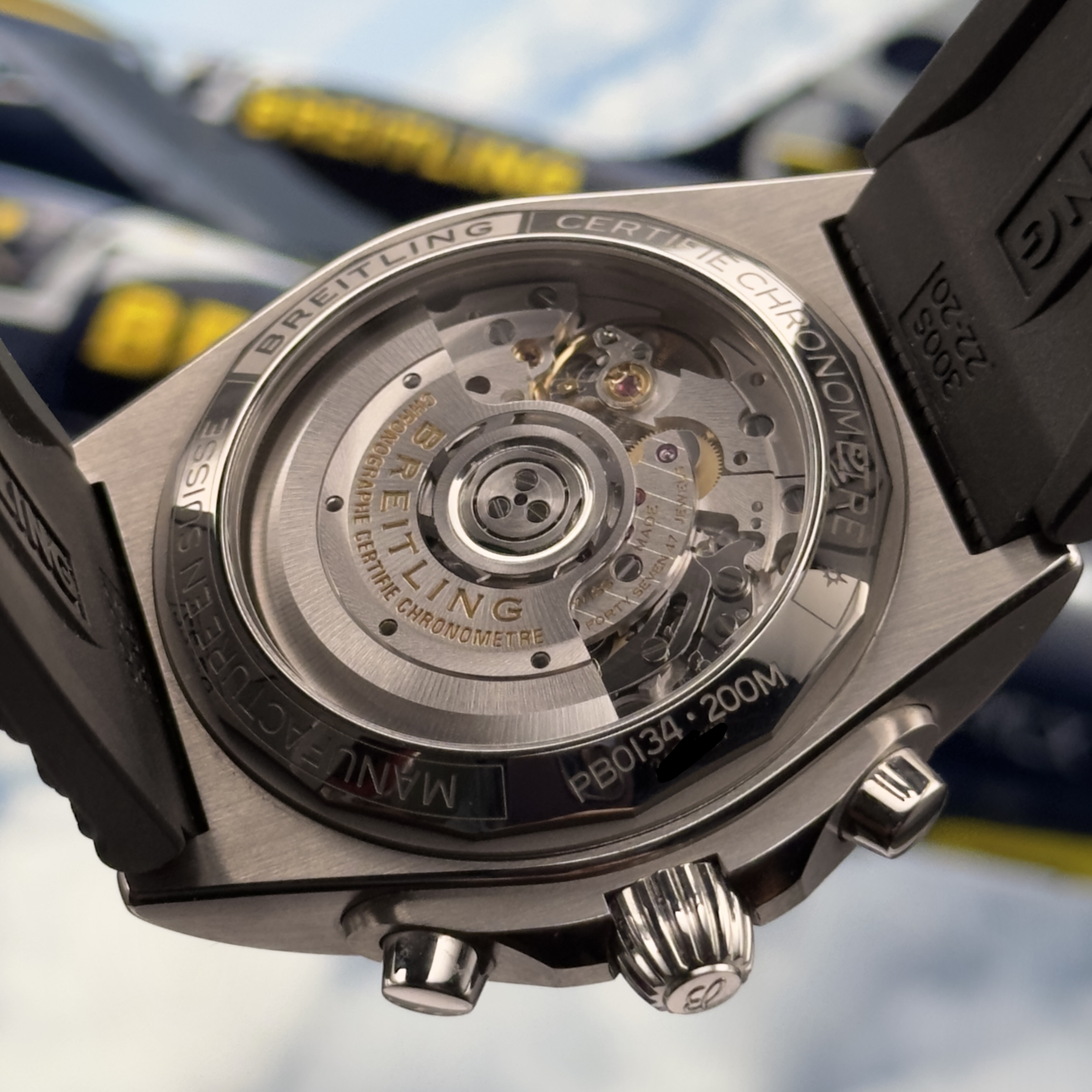 Breitling Chronomat B01 42 Ice Blue Dial – Platinum Bezel