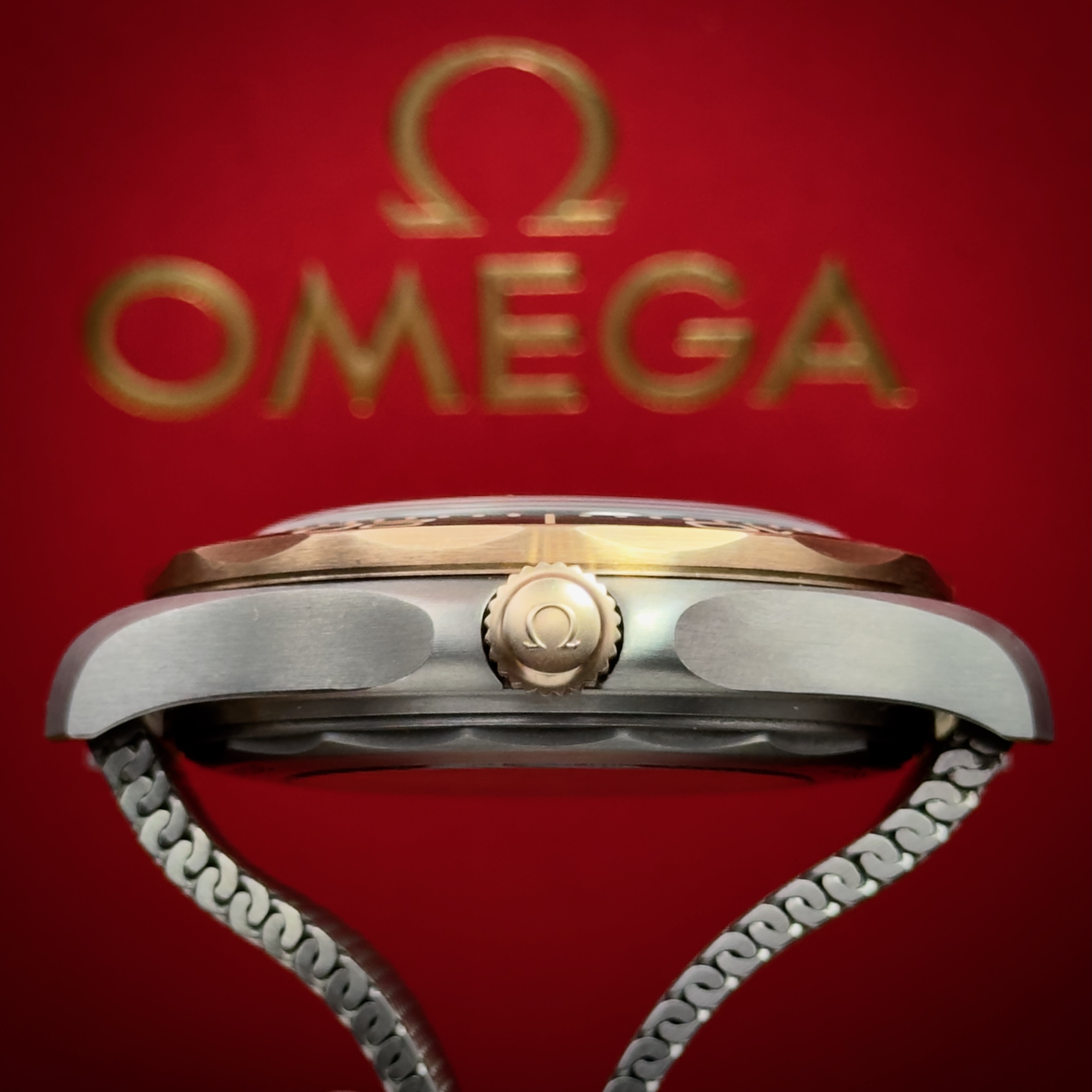 Omega Seamaster Diver 300M Titanium & Bronze Gold | Green Dial