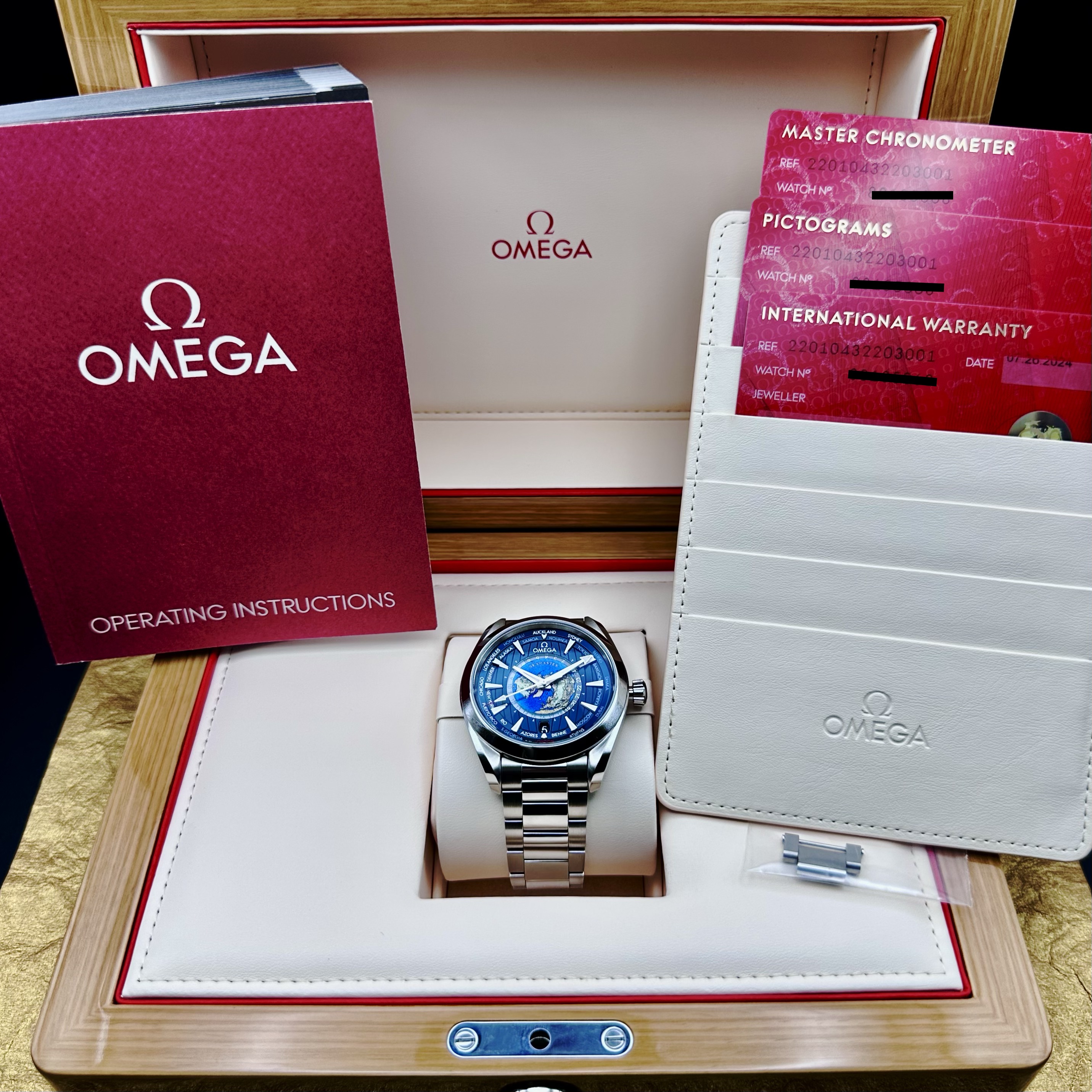 Omega Seamaster Aqua Terra Worldtimer Blue Dial