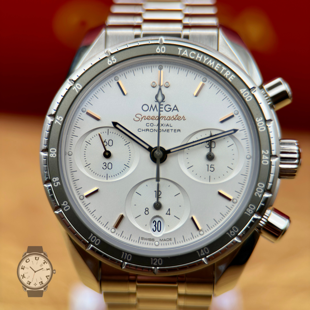 Omega Speedmaster 38 Chronograph Silver Dial