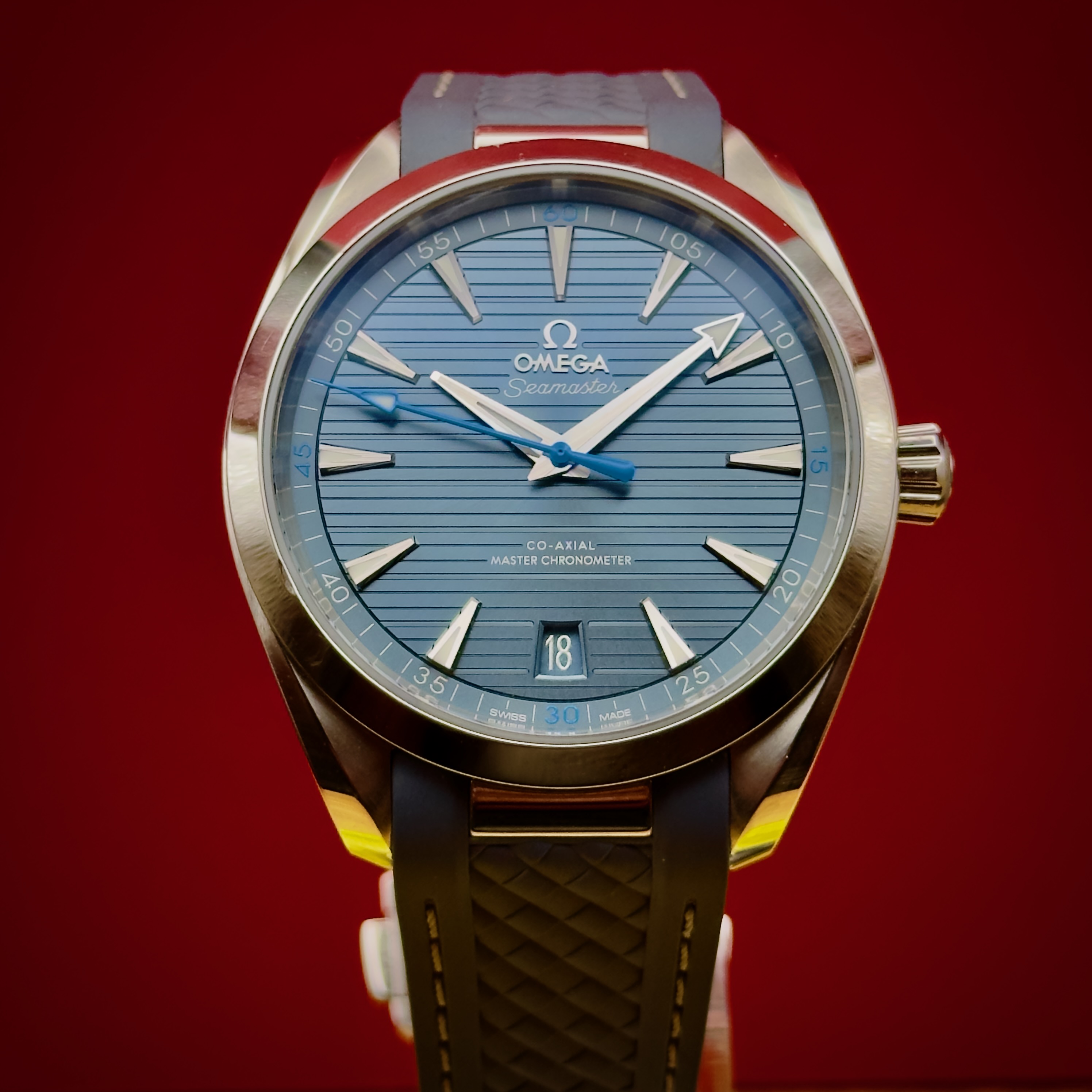 Omega Seamaster Aqua Terra 150M Blue Dial | Rubber Strap