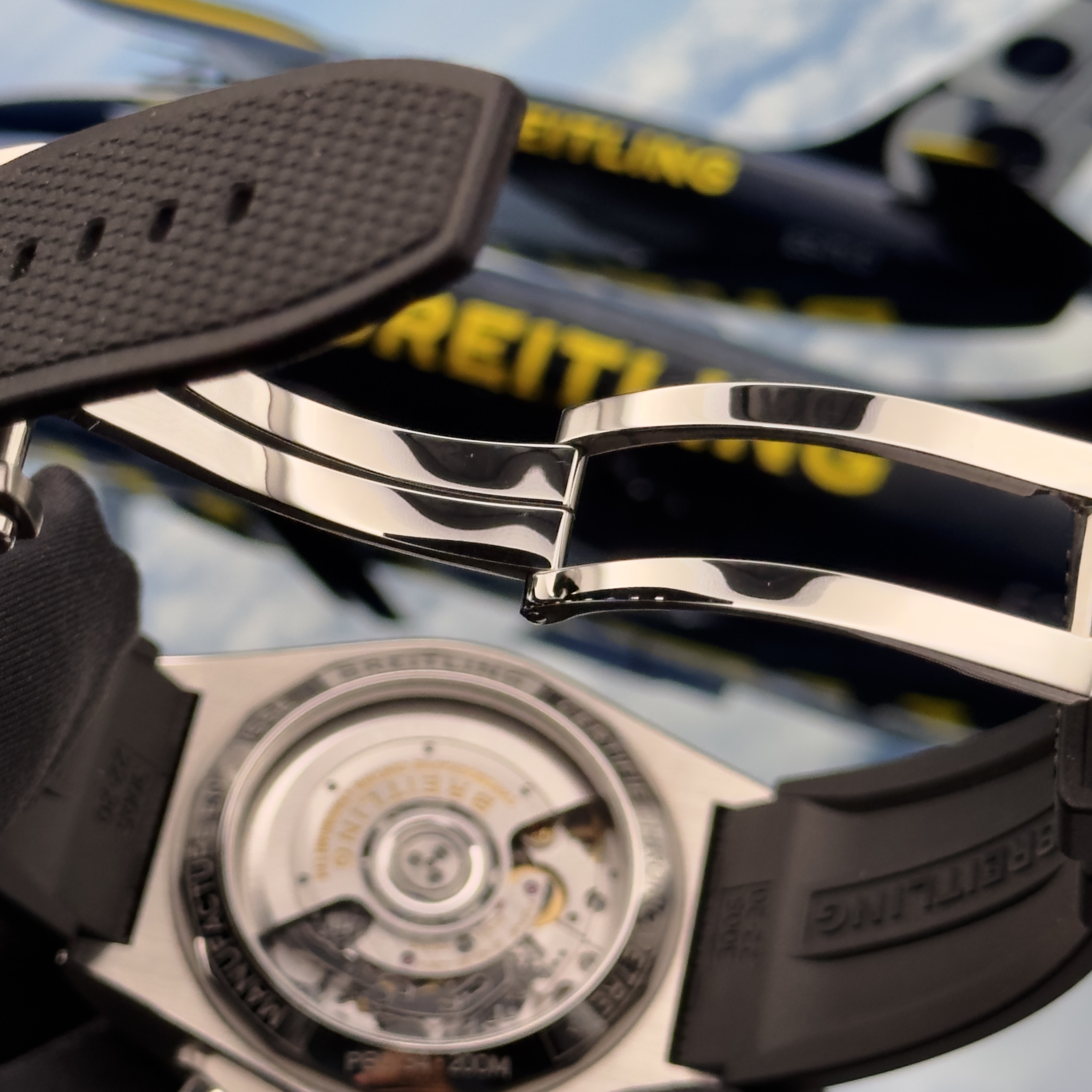 Breitling Chronomat B01 42 Ice Blue Dial – Platinum Bezel