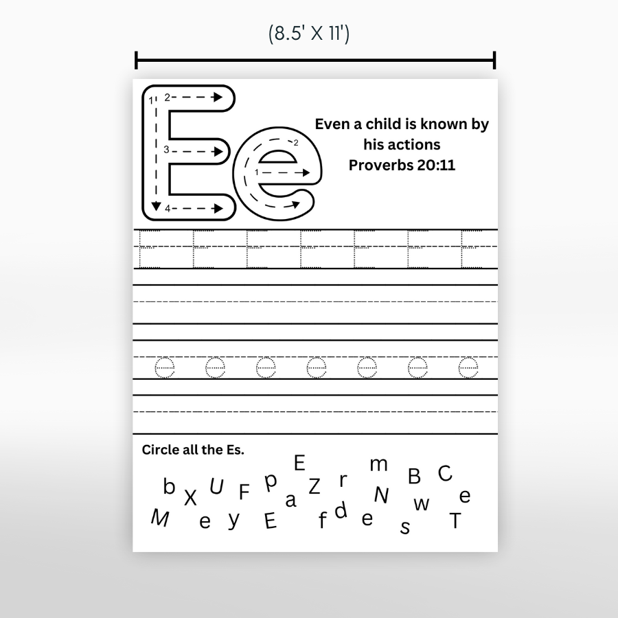 A-Z Bible Handwriting Practice Worksheets