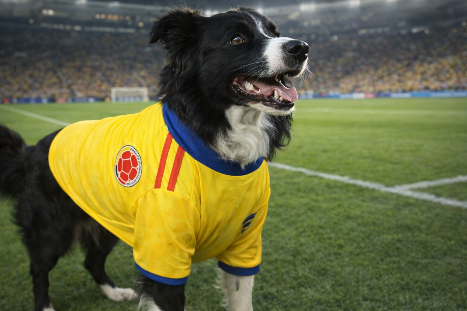 Camisa de la selección Colombia para mascotas.