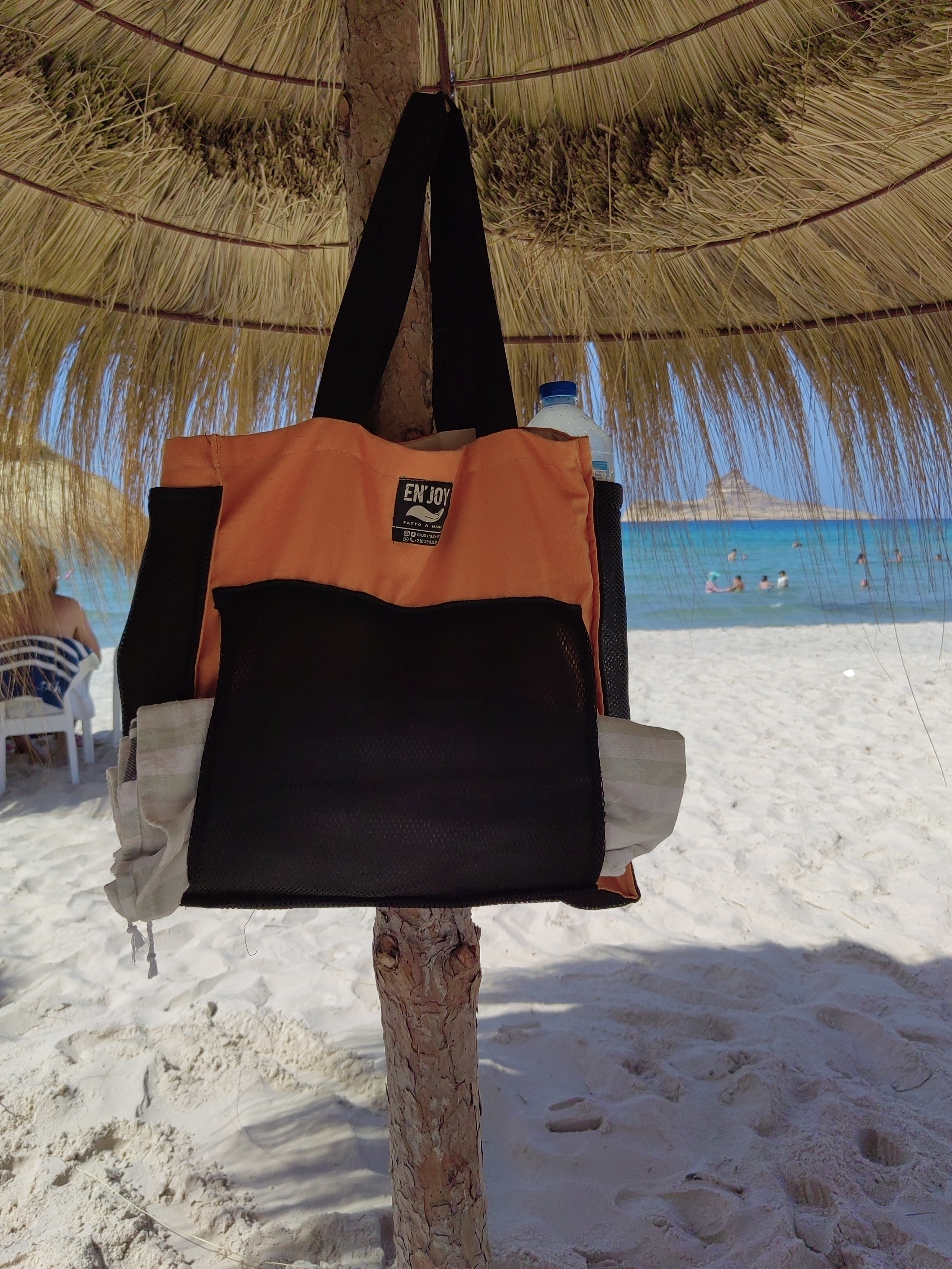 Mat Bag with Lateral Bottle Water Pocket Carriers (Handmade) 