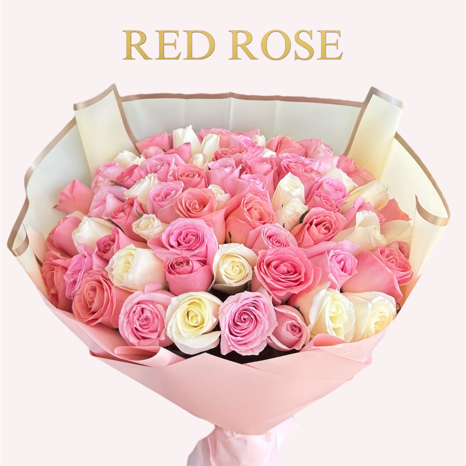 75 rosas en colores pasteles