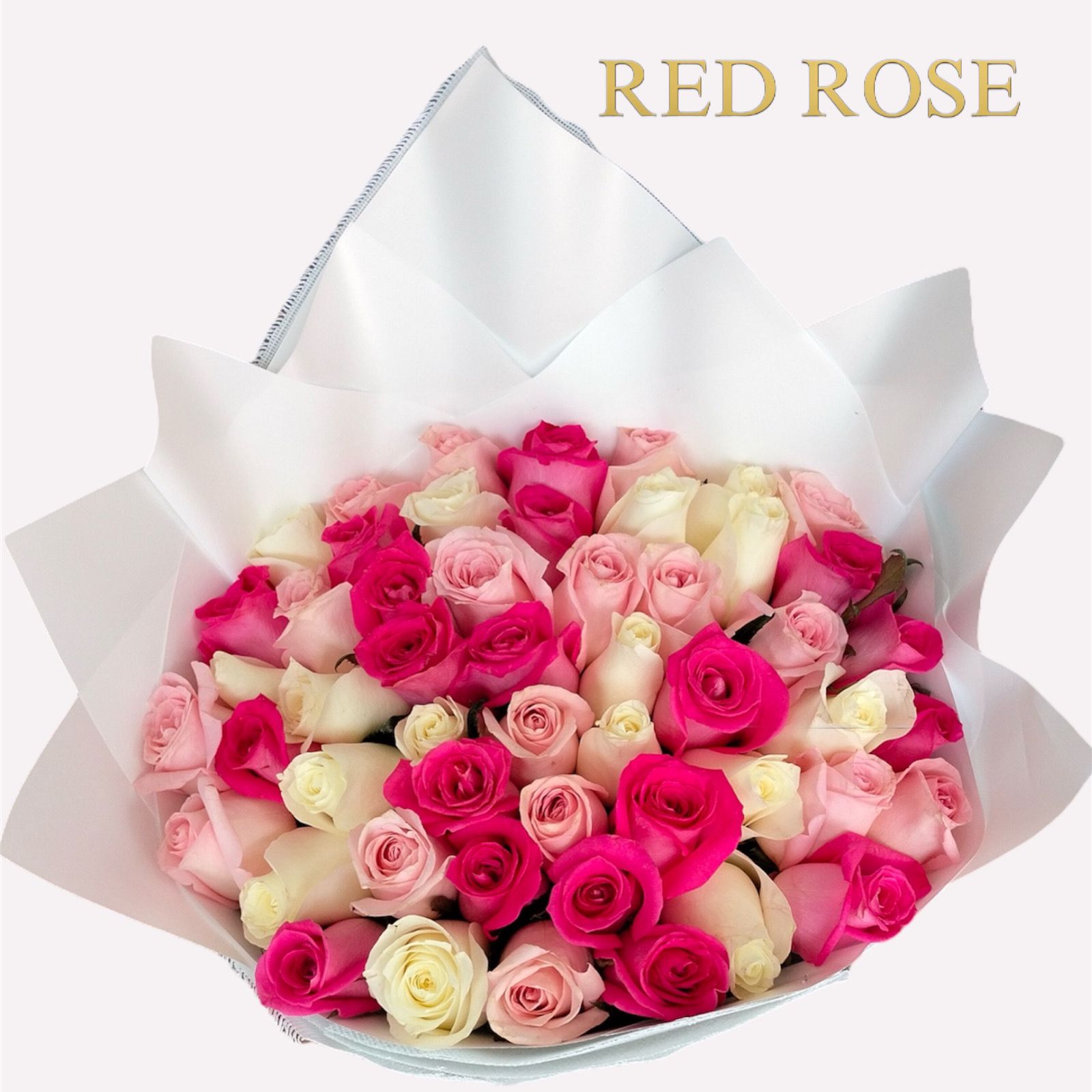 50 Rosas en 3 diferentes tonos