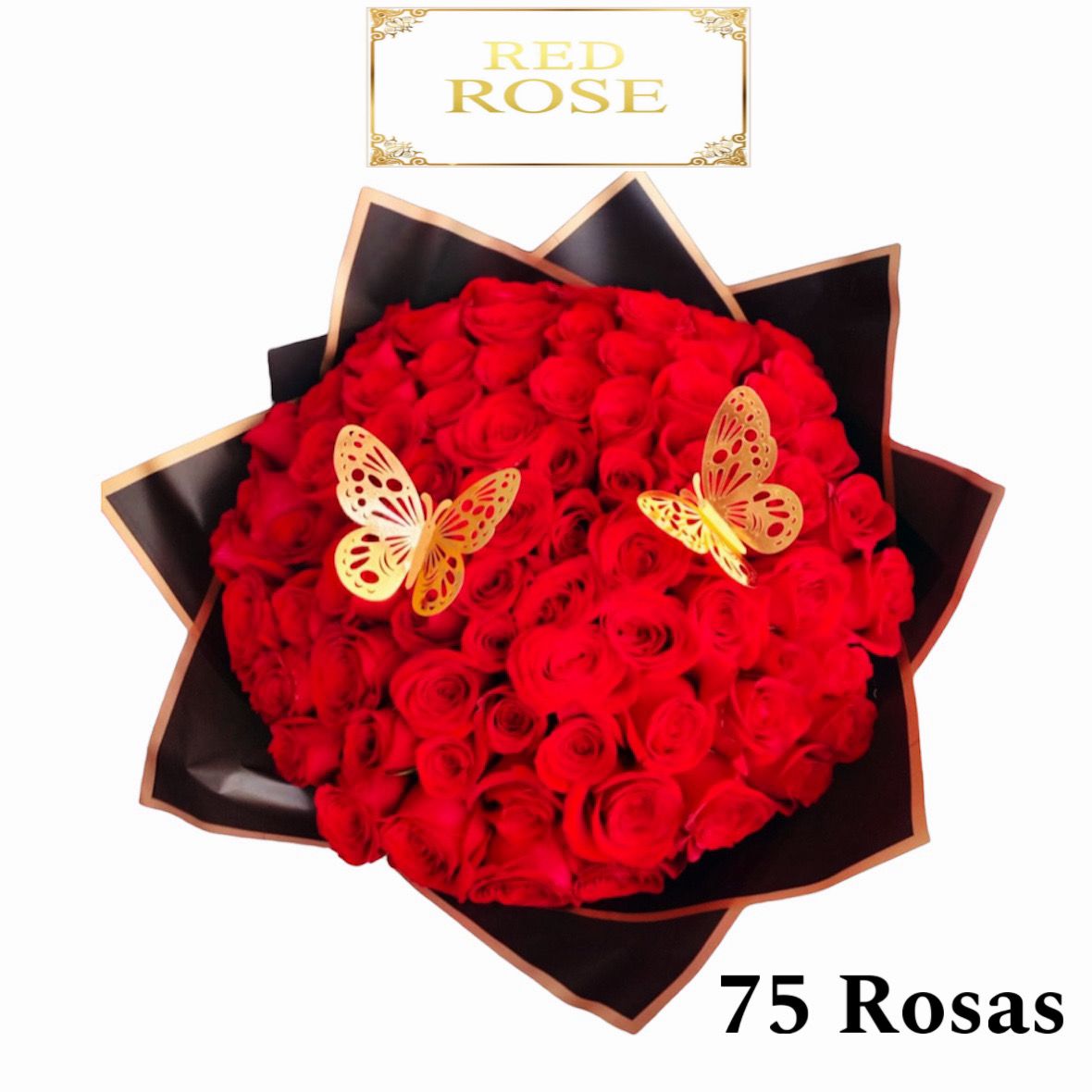Ramo de 75 rosas rojas