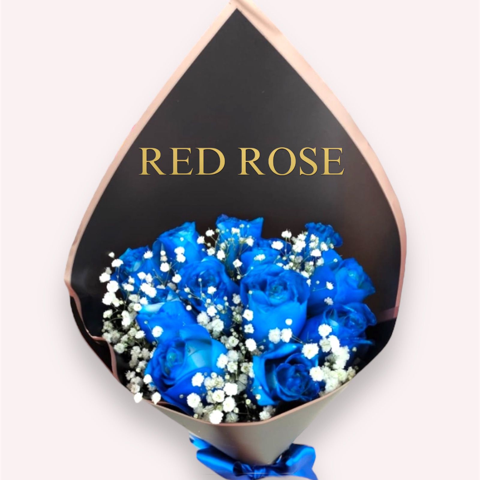 12 rosas azules con nube alrededor.