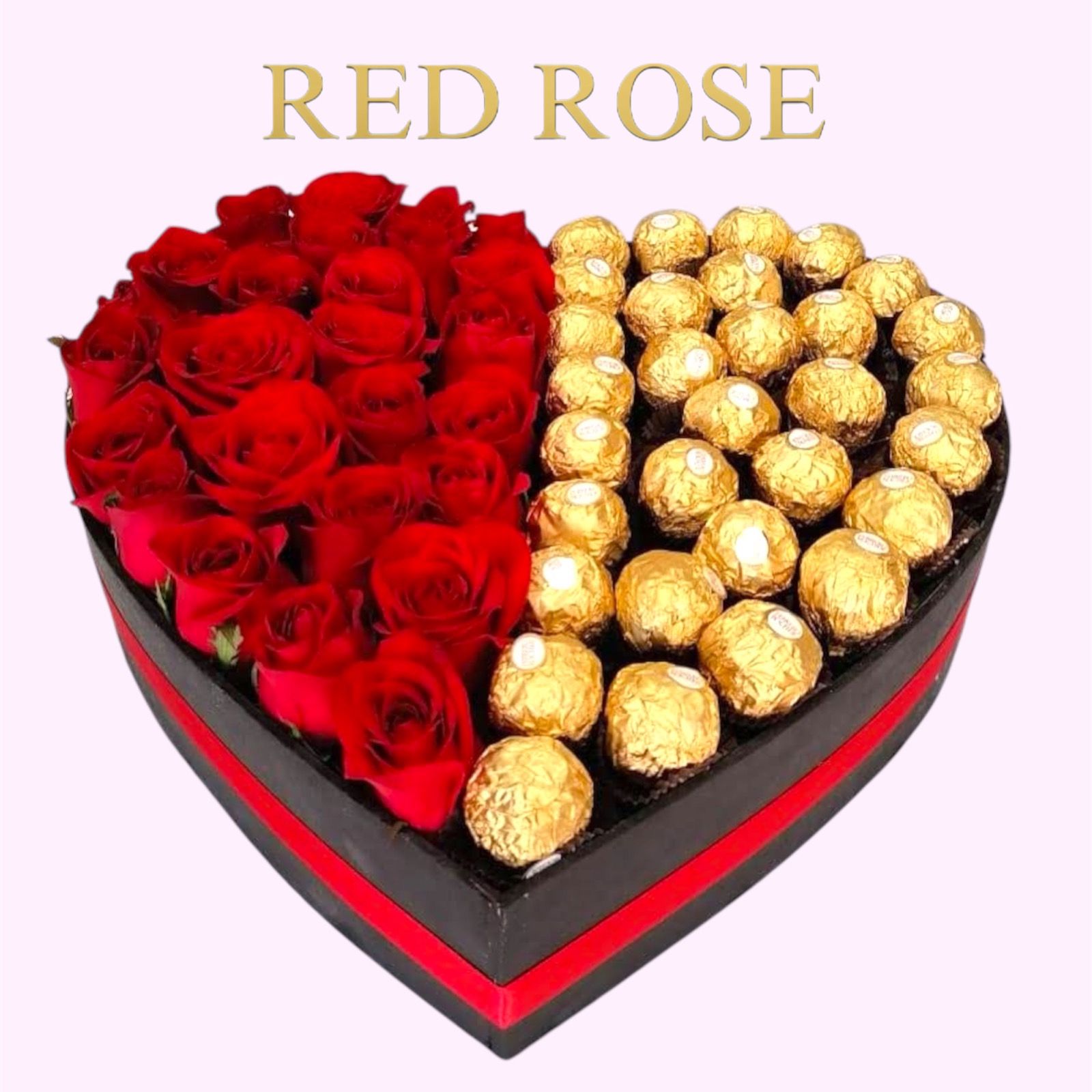 Cajita De Rosas Y Chocolates