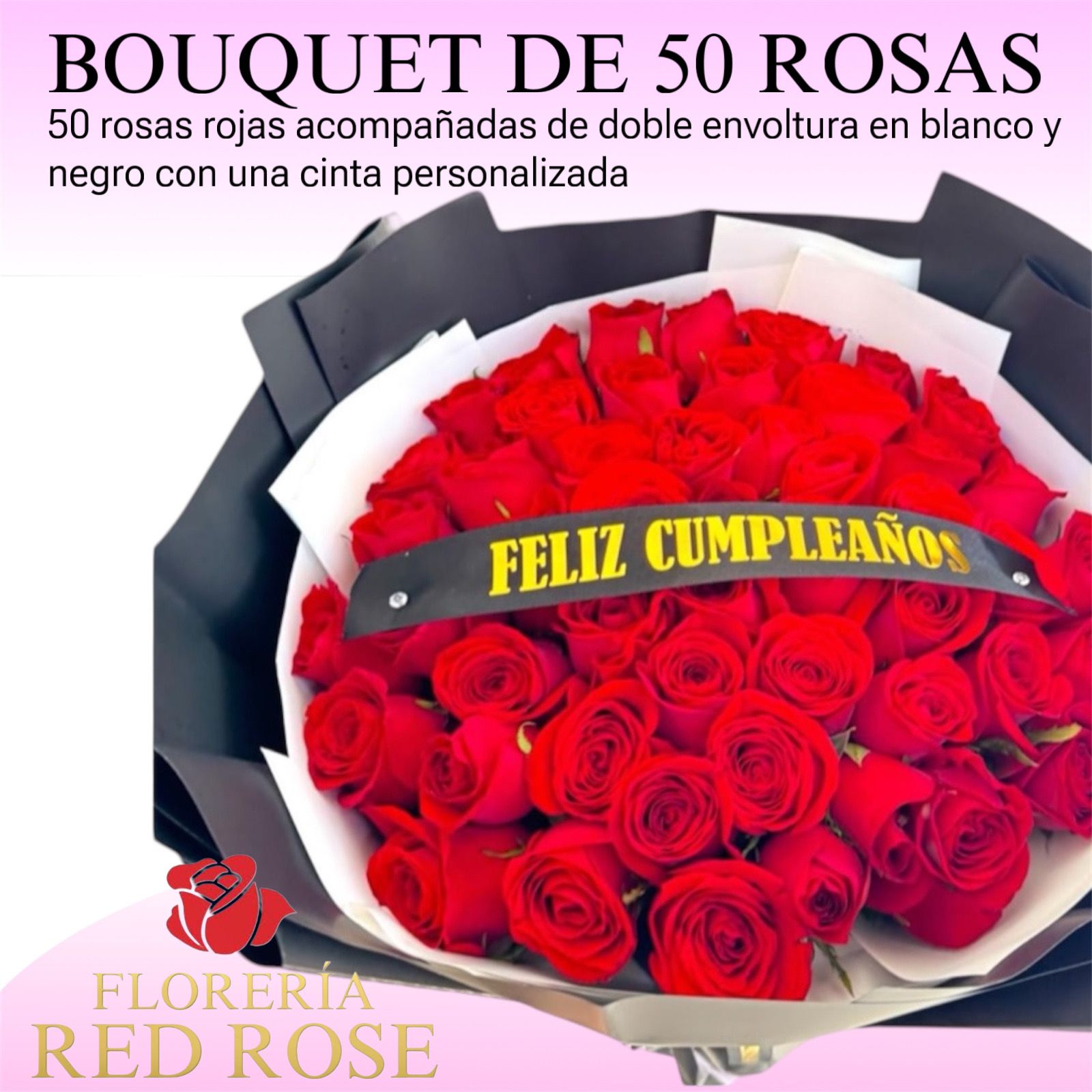 Bouquet de 50 rosas