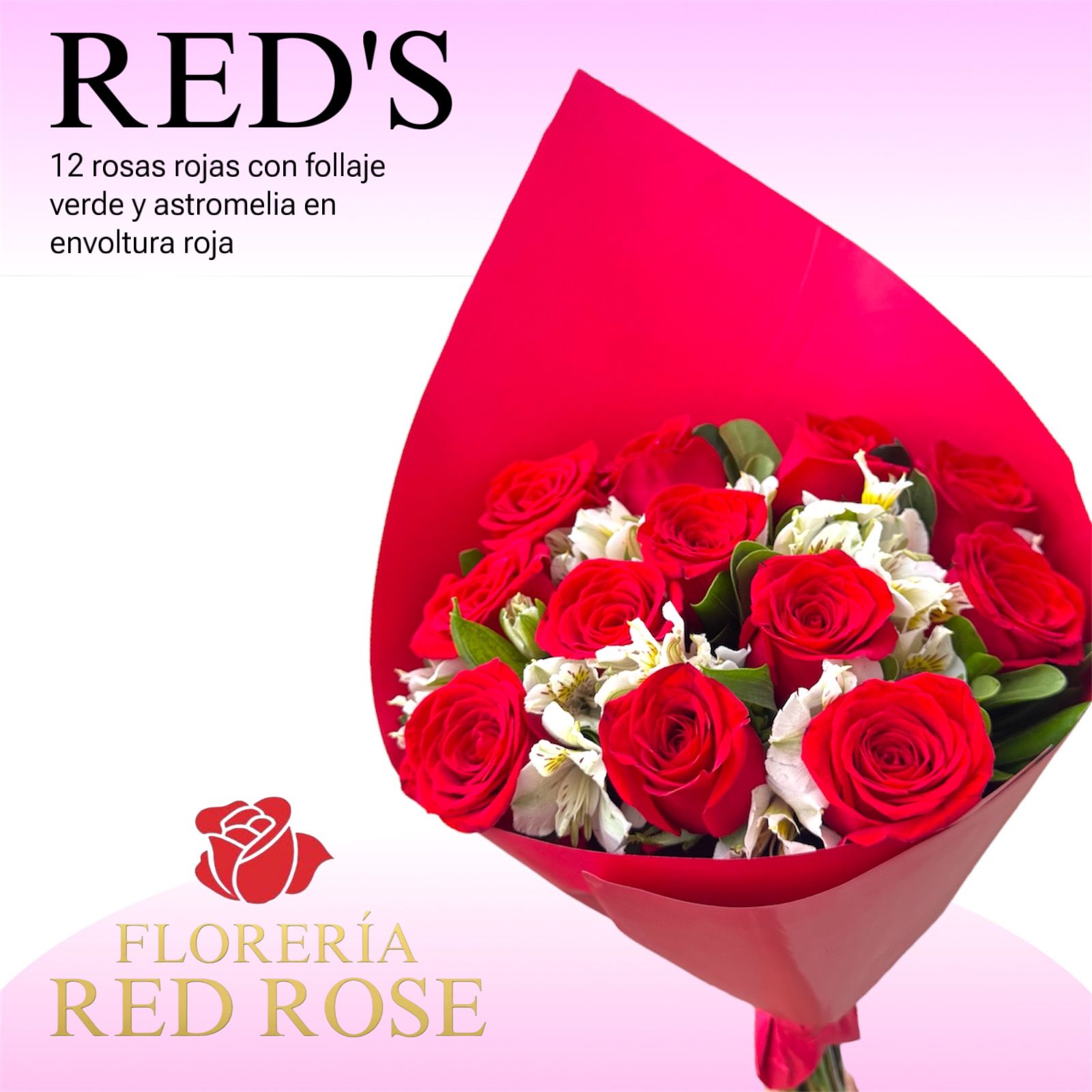 Ramo de 12 rosas rojas