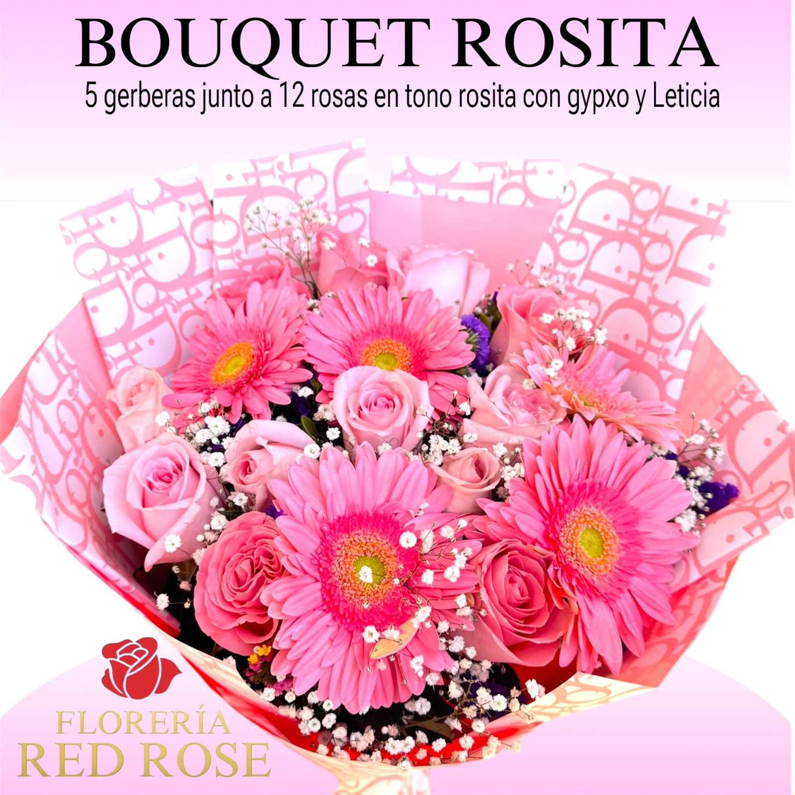 Bouquet de Rosas y Gerberas