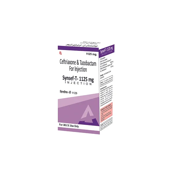 Ceftriaxone 1gm Tazobactam 125mg injection