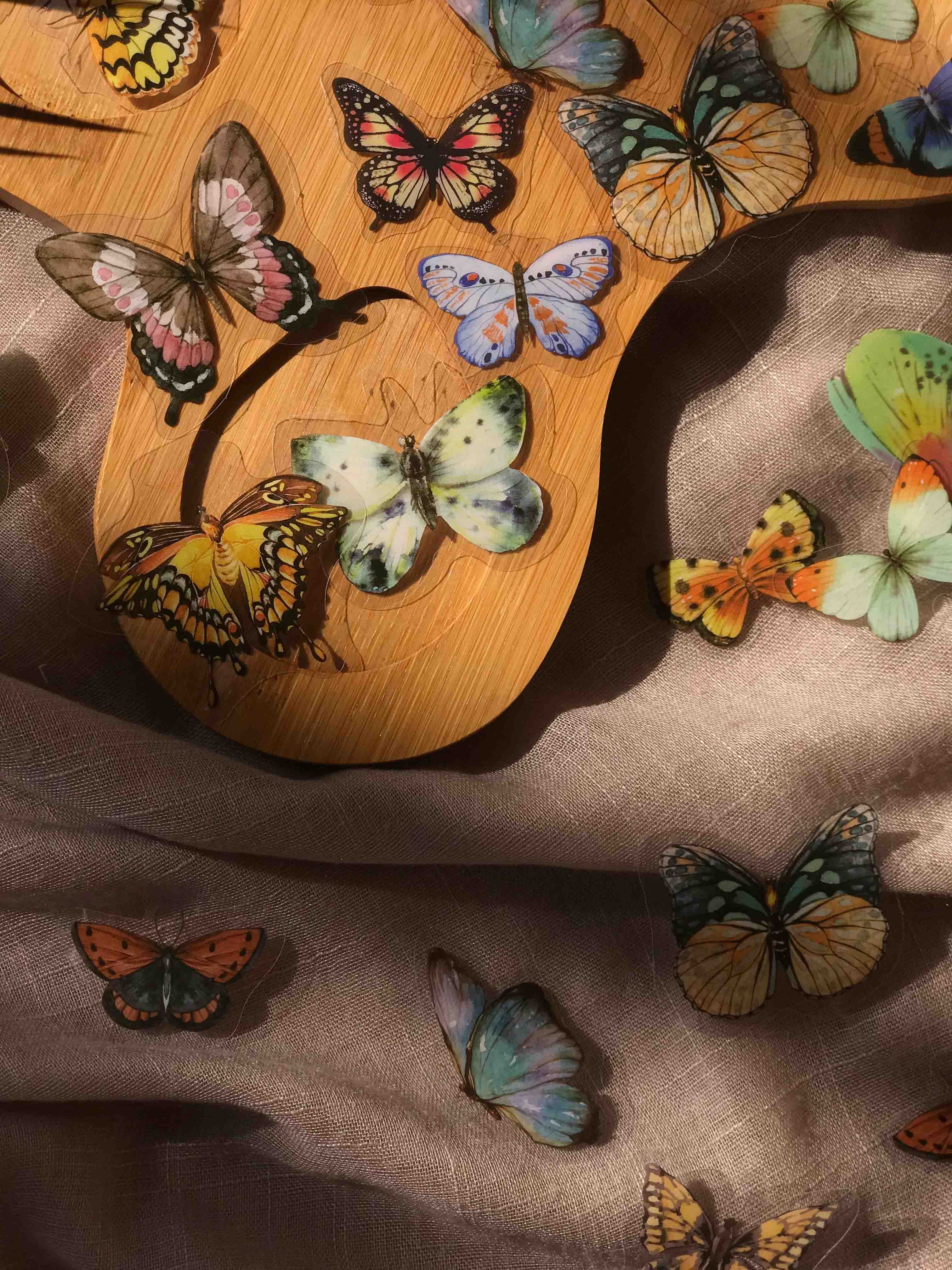 Transparent Butterfly Stickers (multi)