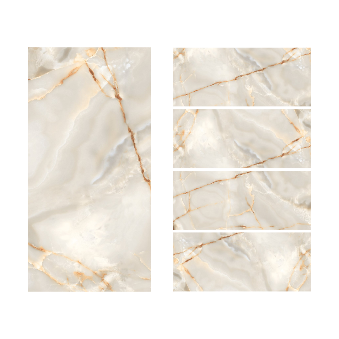 Lasa - Gold Tiles – Luxe & Radiant - Jordan Dark Grey/Bianco premium tiles